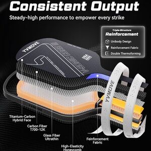 YMOVE Carbon Fiber Pickleball Paddle